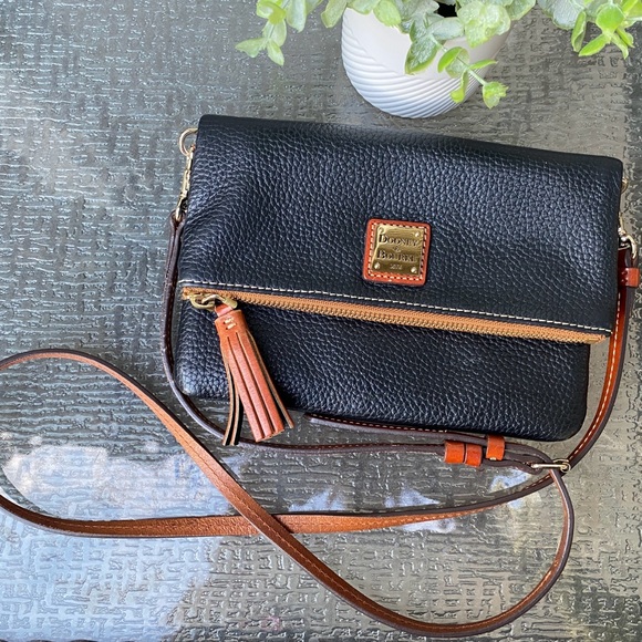 Dooney & Bourke Handbags - Dooney & Bourke Fold Over Zip Crossbody Bag - EUC!